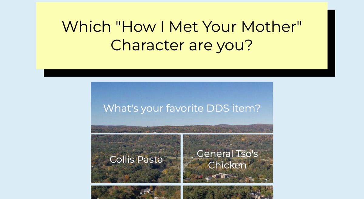 Screenshot of the How I Met Your Mother quiz
