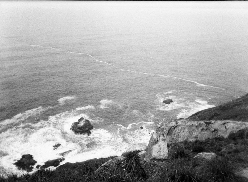Coastline, black and white film