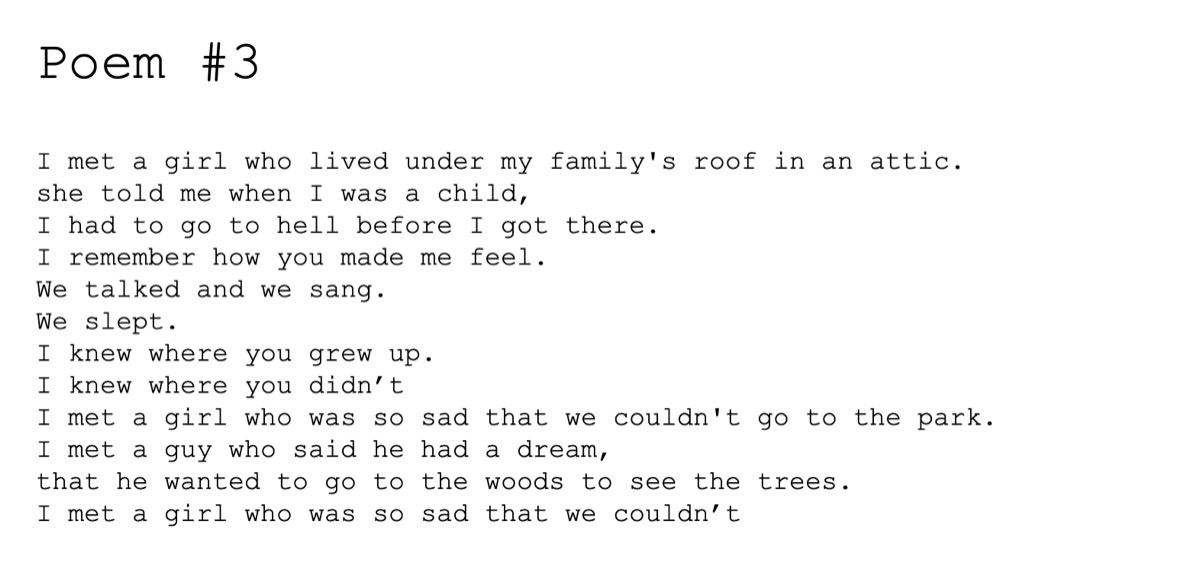 A poem generated by Poet-GPT from a prompt